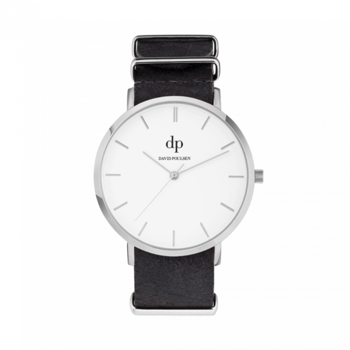 David Poulsen Uhr – Modern Graphite Nr. 0 – Silber