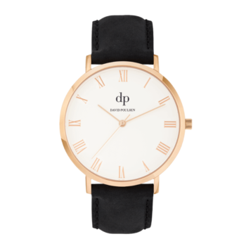 David Poulsen Uhr – Classic Black Nr. 12 – Rosegold