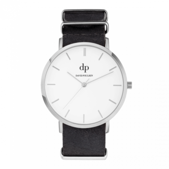 David Poulsen Uhr – Modern Graphite Nr. 0 – Silber