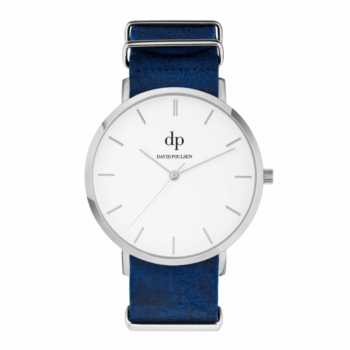David Poulsen Uhr – Modern Navy Nr. 0 – Silber